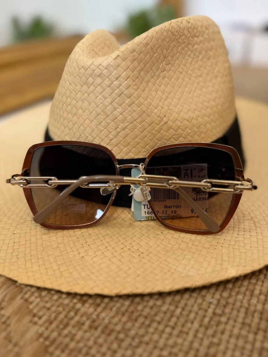 Lunettes de Soleil Femme Taupe Géométriques | Marina & Paloma