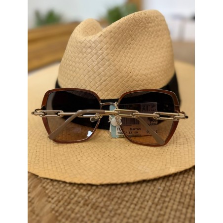 Lunettes de Soleil Femme Taupe Géométriques | Marina & Paloma