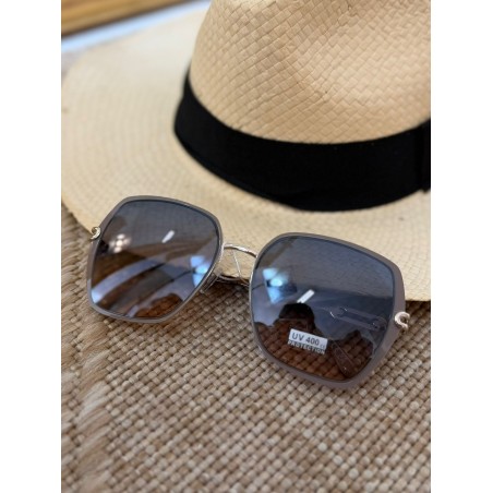 Lunettes de Soleil Femme Taupe Géométriques | Marina & Paloma