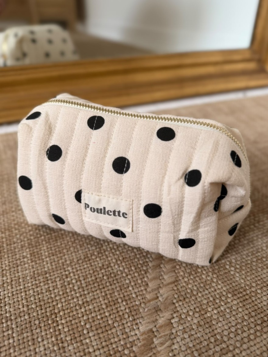 Trousse de Toilette Matelassée à Pois Poulette | Marina & Paloma Tendance