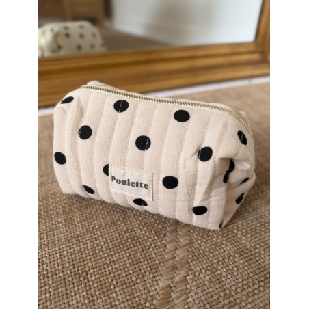 Trousse de Toilette Matelassée à Pois Poulette | Marina & Paloma Tendance