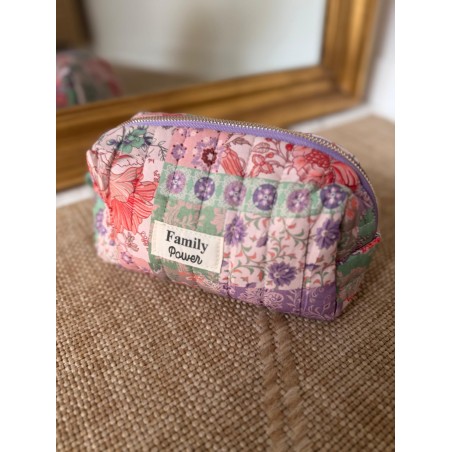 Trousse de Toilette Matelassée Family Power | Marina & Paloma Fleurie Chic