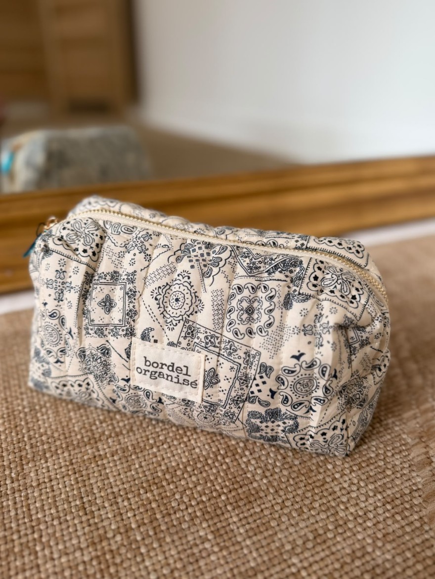 Trousse de Toilette Matelassée Bordel Organisé | Marina & Paloma Bandana