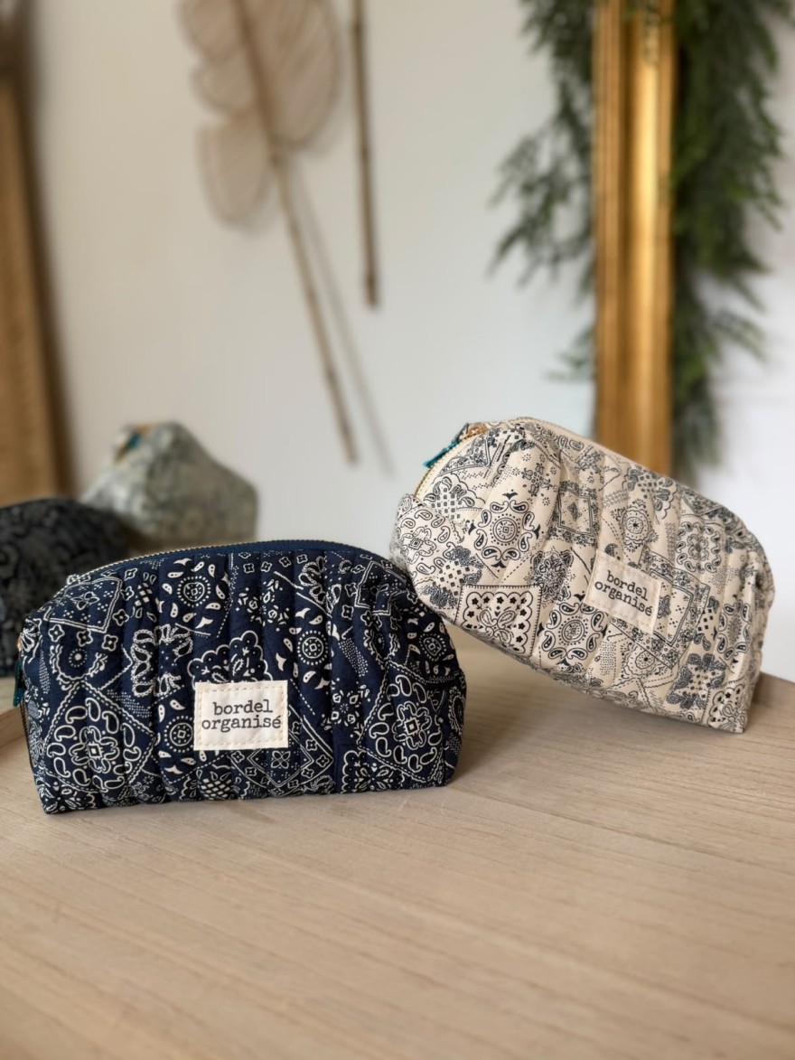 Trousse de Toilette Matelassée Bordel Organisé | Marina & Paloma Bandana