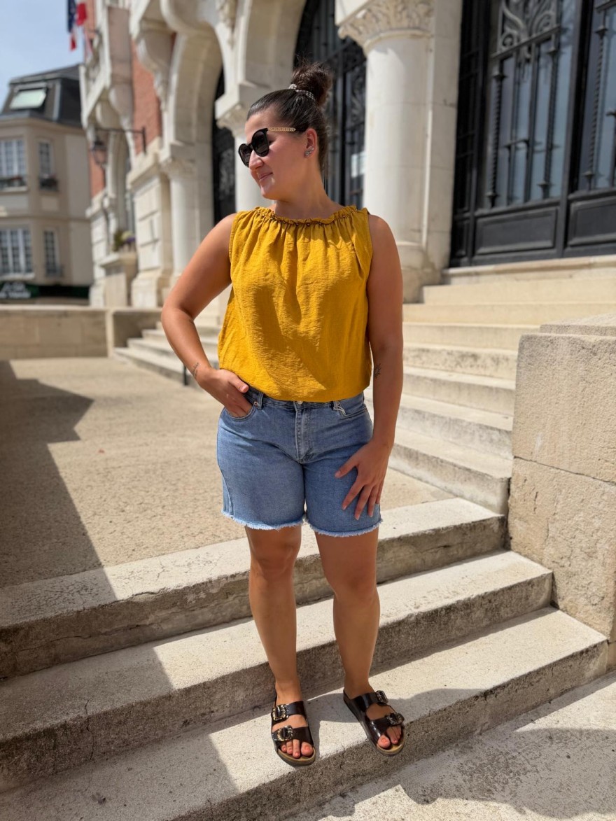 Débardeur Léger en Viscose avec Clous Camillia | Marina & Paloma