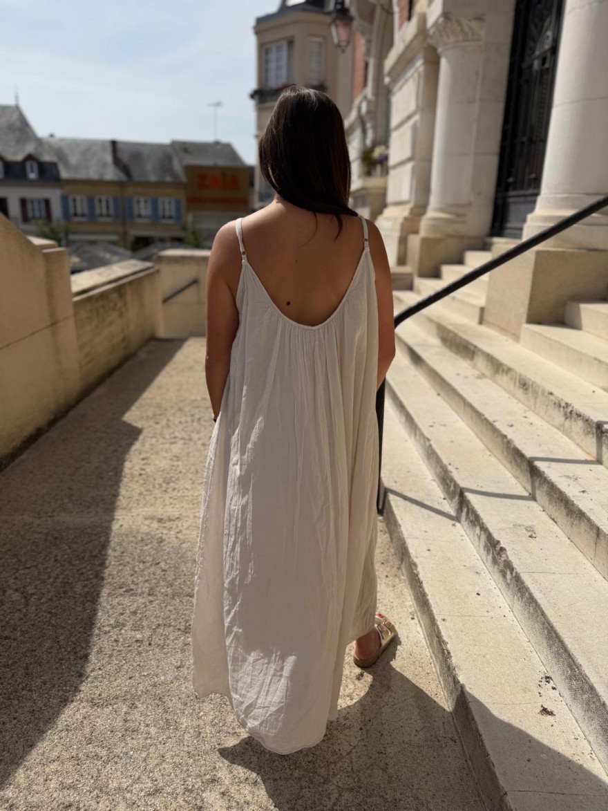 Robe Été Voile de Coton Unie Camillia | Marina & Paloma