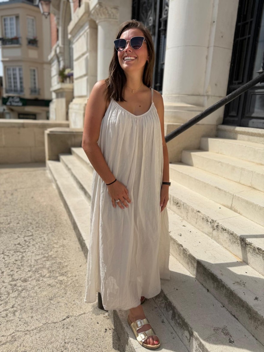 Robe Été Voile de Coton Unie Camillia | Marina & Paloma