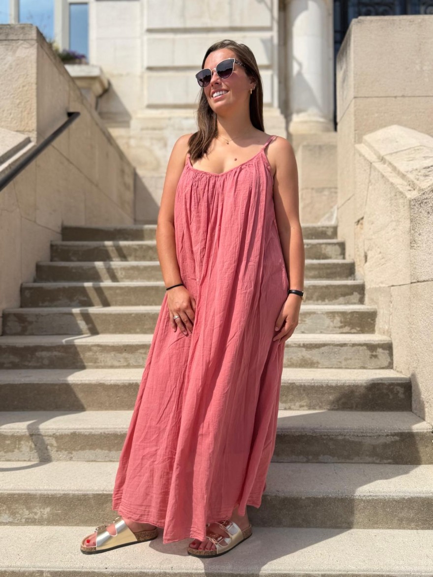 Robe Été Voile de Coton Unie Camillia | Marina & Paloma