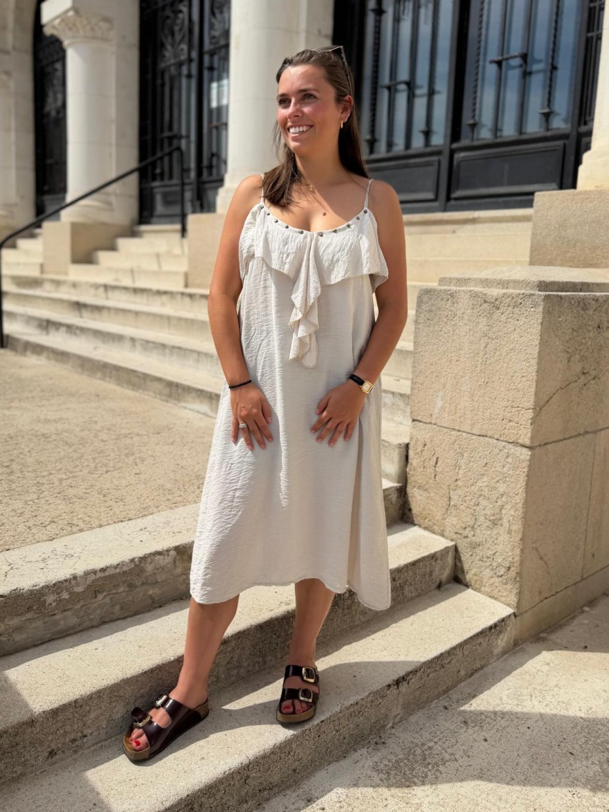 Robe Élégante à Fines Bretelles Camillia | Marina & Paloma