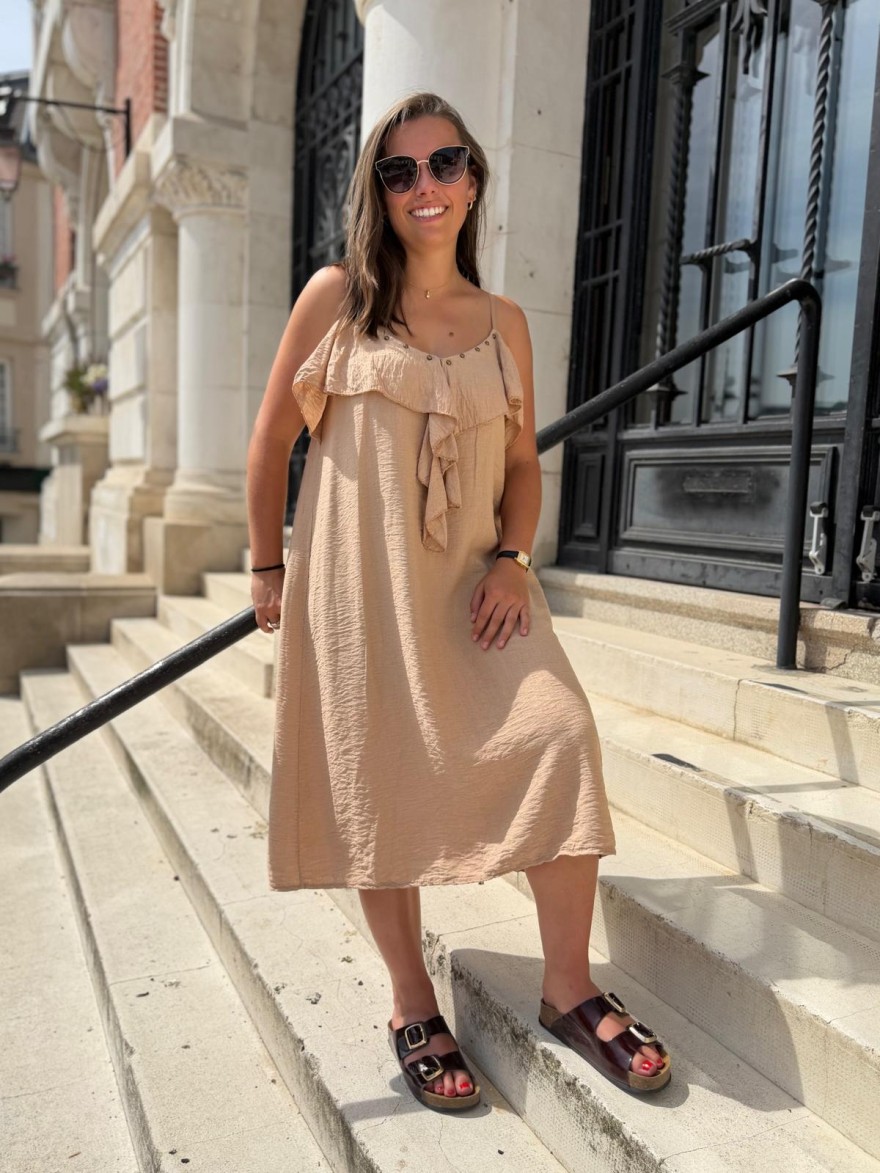 Robe Élégante à Fines Bretelles Camillia | Marina & Paloma