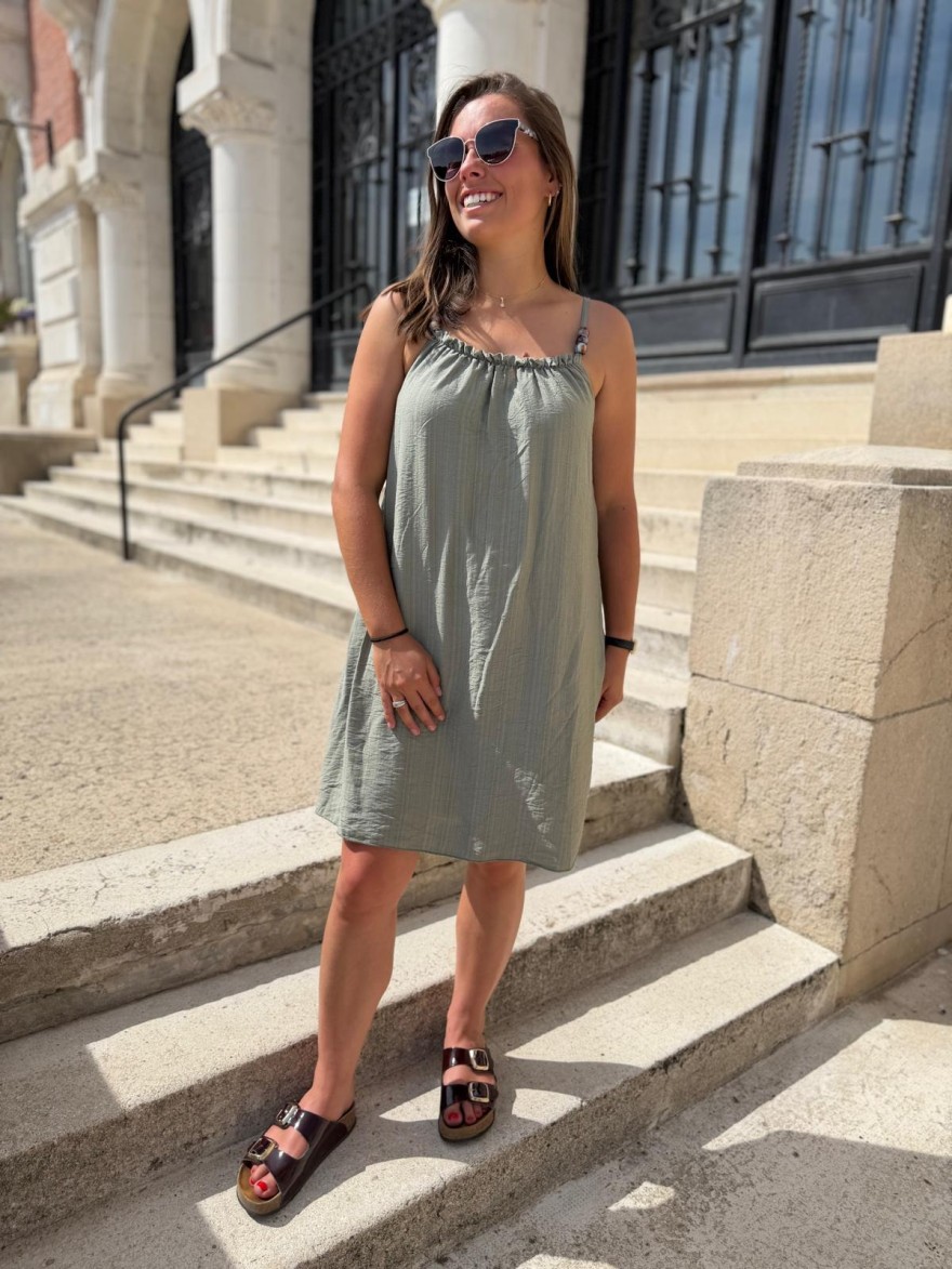 Robe Légère à Bretelles Perles Camillia | Marina & Paloma