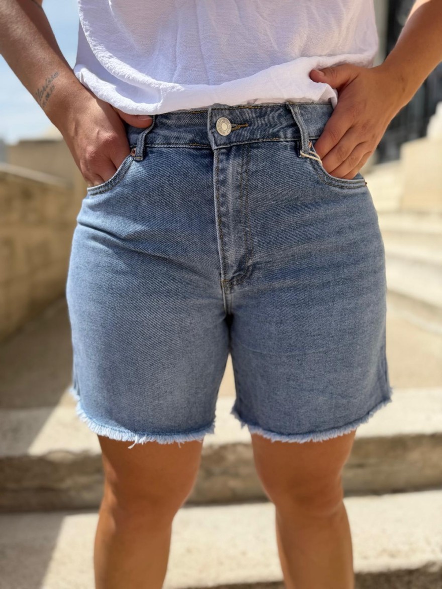 Bermuda en Jean Slim Taille Haute VS Miss | Marina & Paloma
