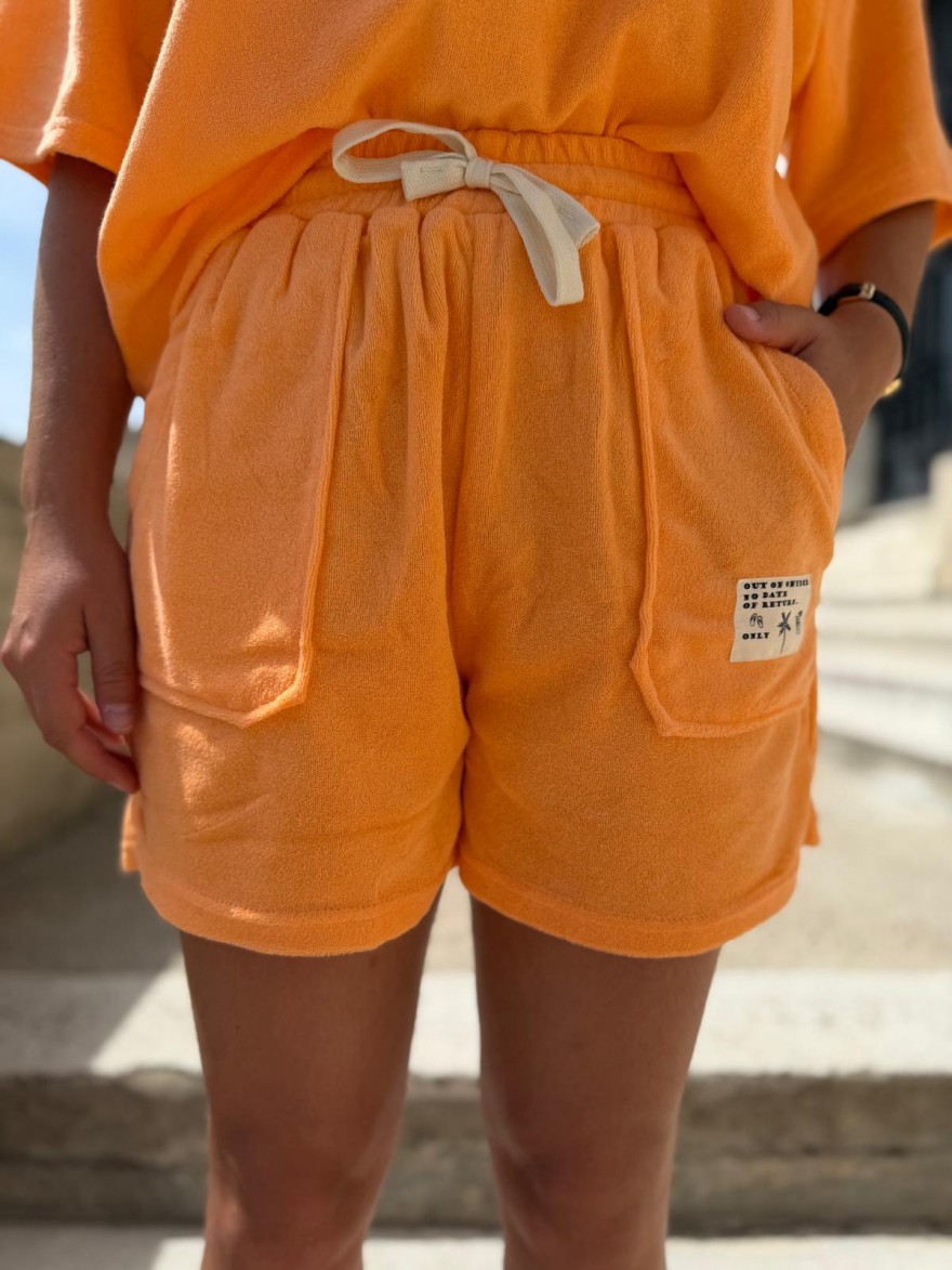 Short en Éponge Orange Season Femme | Marina & Paloma