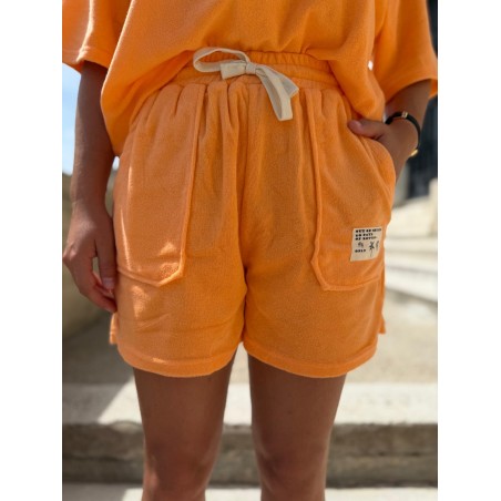 Short en Éponge Orange Season Femme | Marina & Paloma