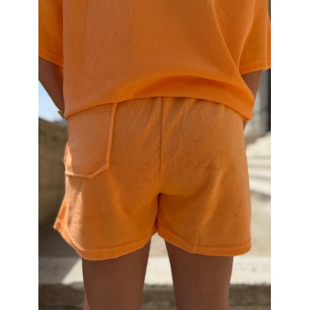 Short en Éponge Orange Season Femme | Marina & Paloma