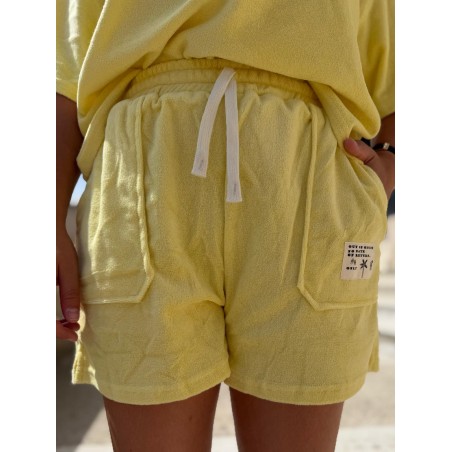 Short en Éponge Jaune Season Femme | Marina & Paloma