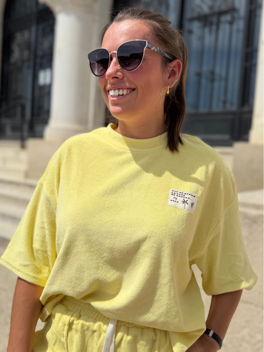 Tee-Shirt Éponge Jaune Season Femme | Marina & Paloma