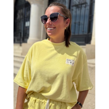 Tee-Shirt Éponge Jaune Season Femme | Marina & Paloma