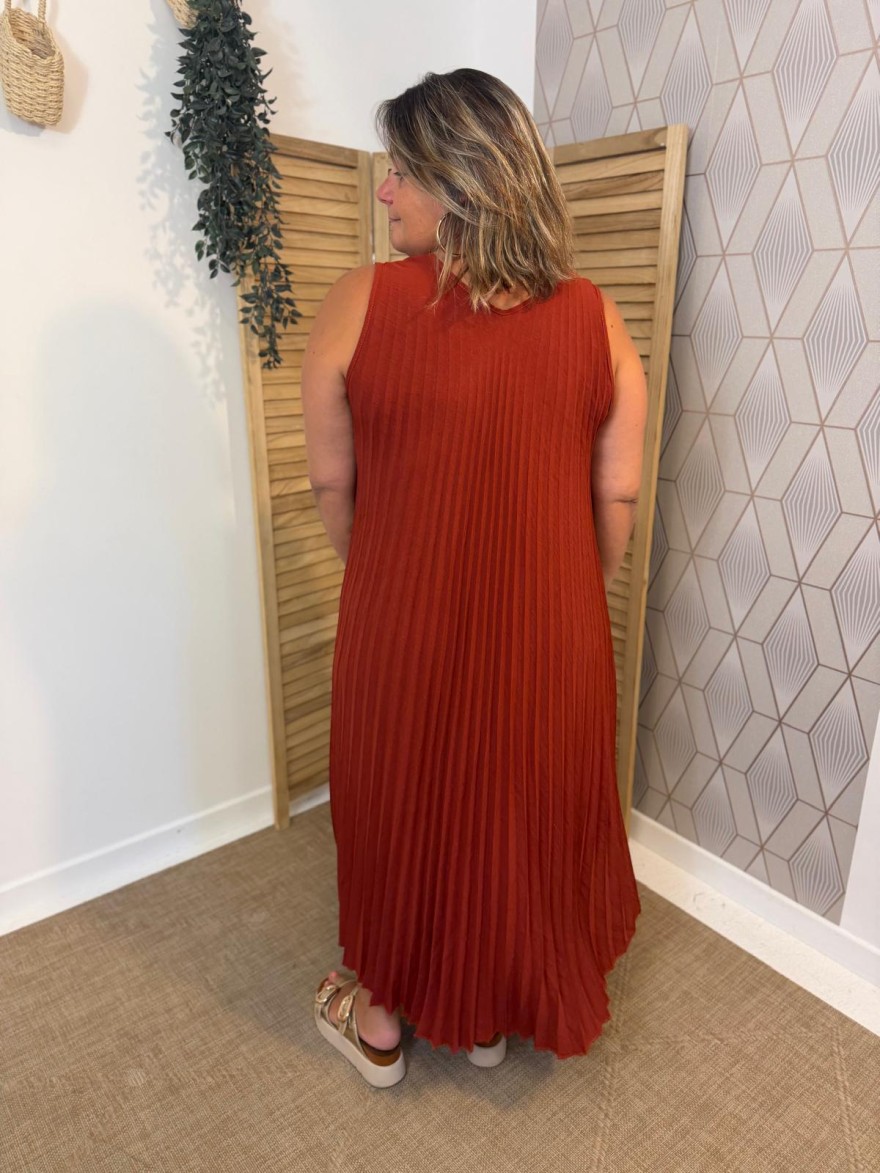 Robe Longue PLissée Légère Grande Taille