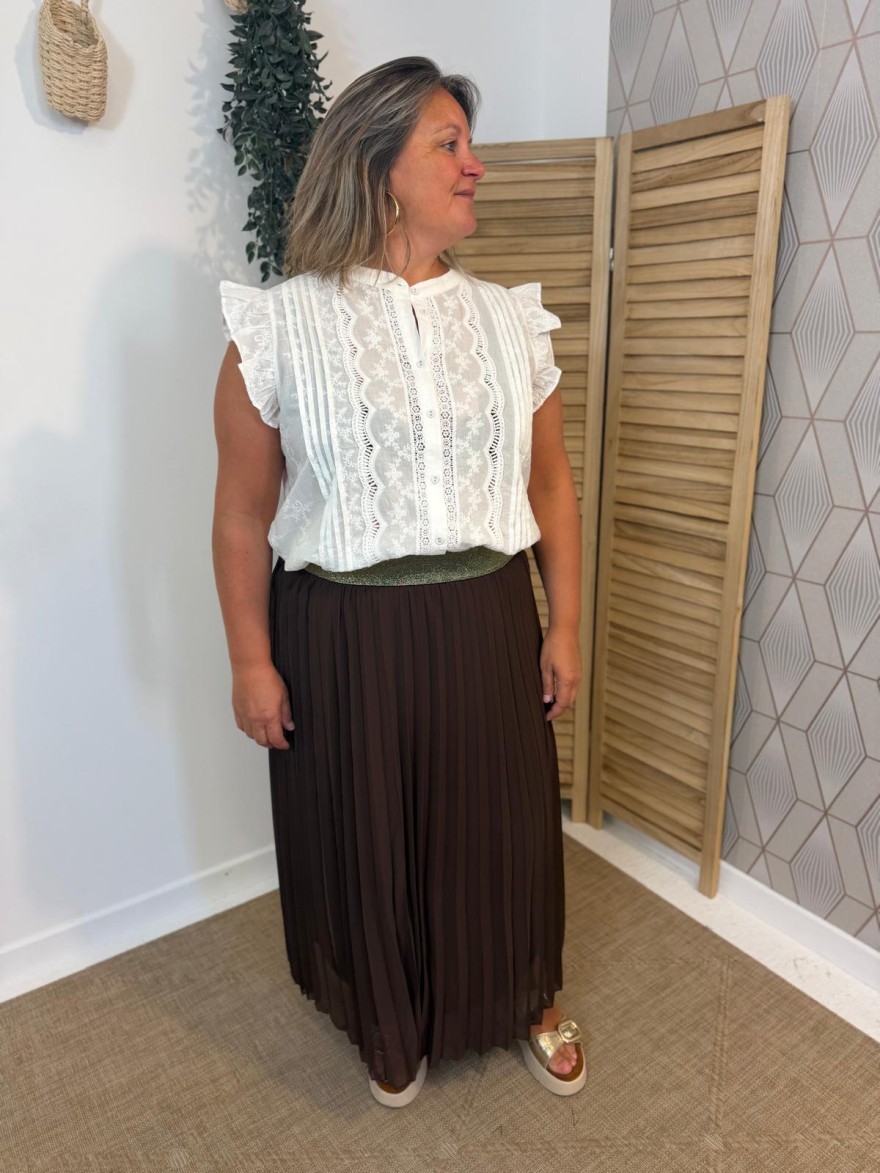 Jupe Longue Grande Taille Plissée Mily élégante et confortable | Marina & Paloma