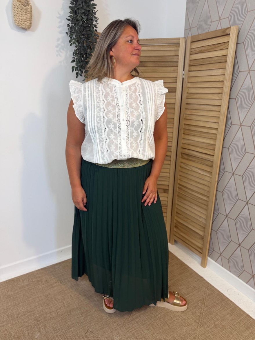 Jupe Longue Grande Taille Plissée Mily élégante et confortable | Marina & Paloma