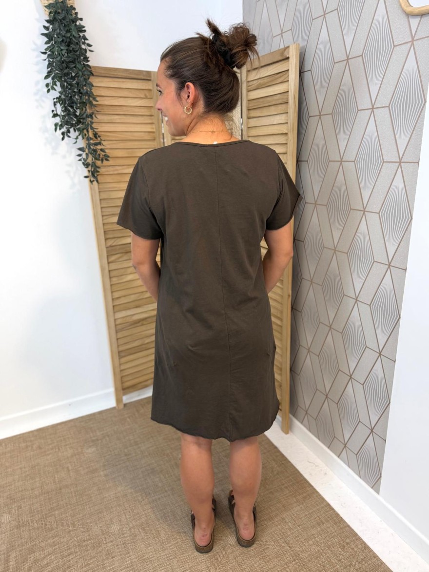 Robe Courte en Coton Avec Clous sur le Col Camillia | Marina & Paloma