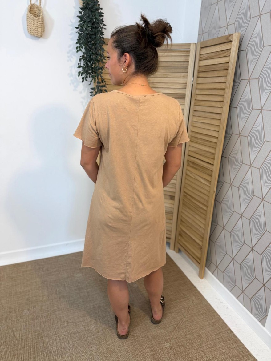 Robe Courte en Coton Avec Clous sur le Col Camillia | Marina & Paloma