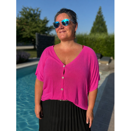 Gilet Léger Manches Courtes Grande Taille Mily | Marina & Paloma