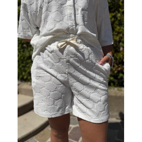 Short en Éponge Beige Reflet Coquillage Season | Marina & Paloma
