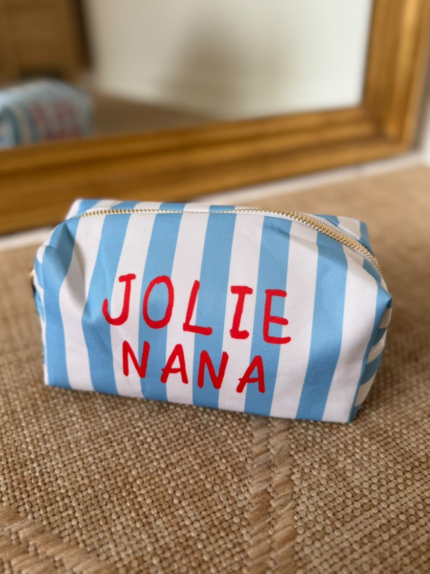Trousse de Toilette Rayée Message Tendance | Marina & Paloma Colorée