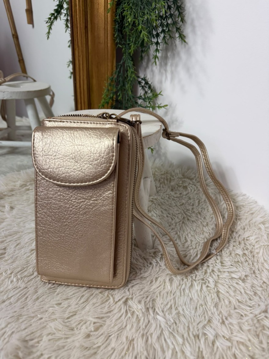 Pochette Téléphone Champagne Synthétique | Marina & Paloma