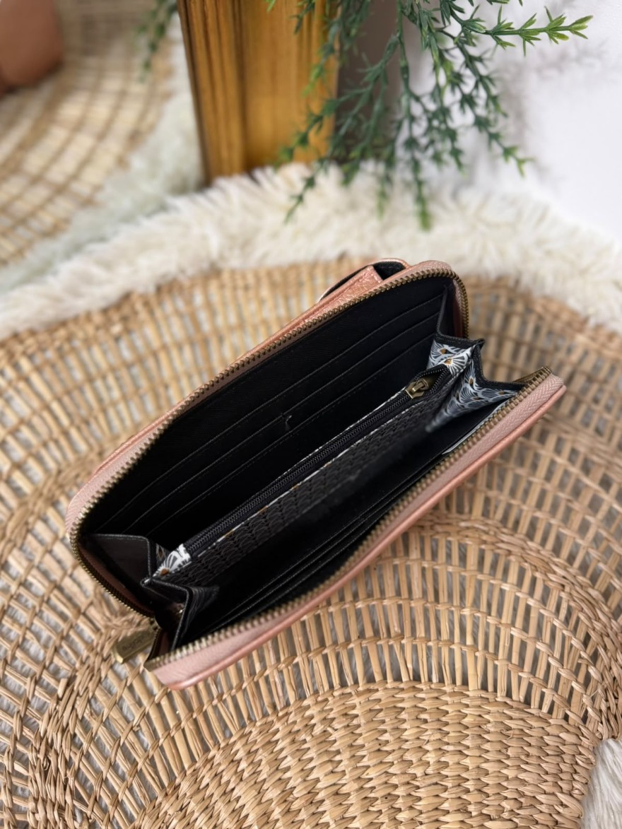 Pochette Téléphone Rose Métallisé Synthétique | Marina & Paloma