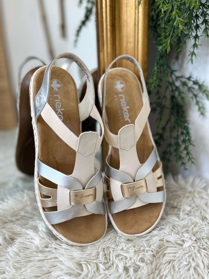 Nu-Pieds Rieker 65918-91 Confort en Cuir | Marina & Paloma