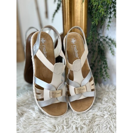 Nu-Pieds Rieker 65918-91 Confort en Cuir | Marina & Paloma