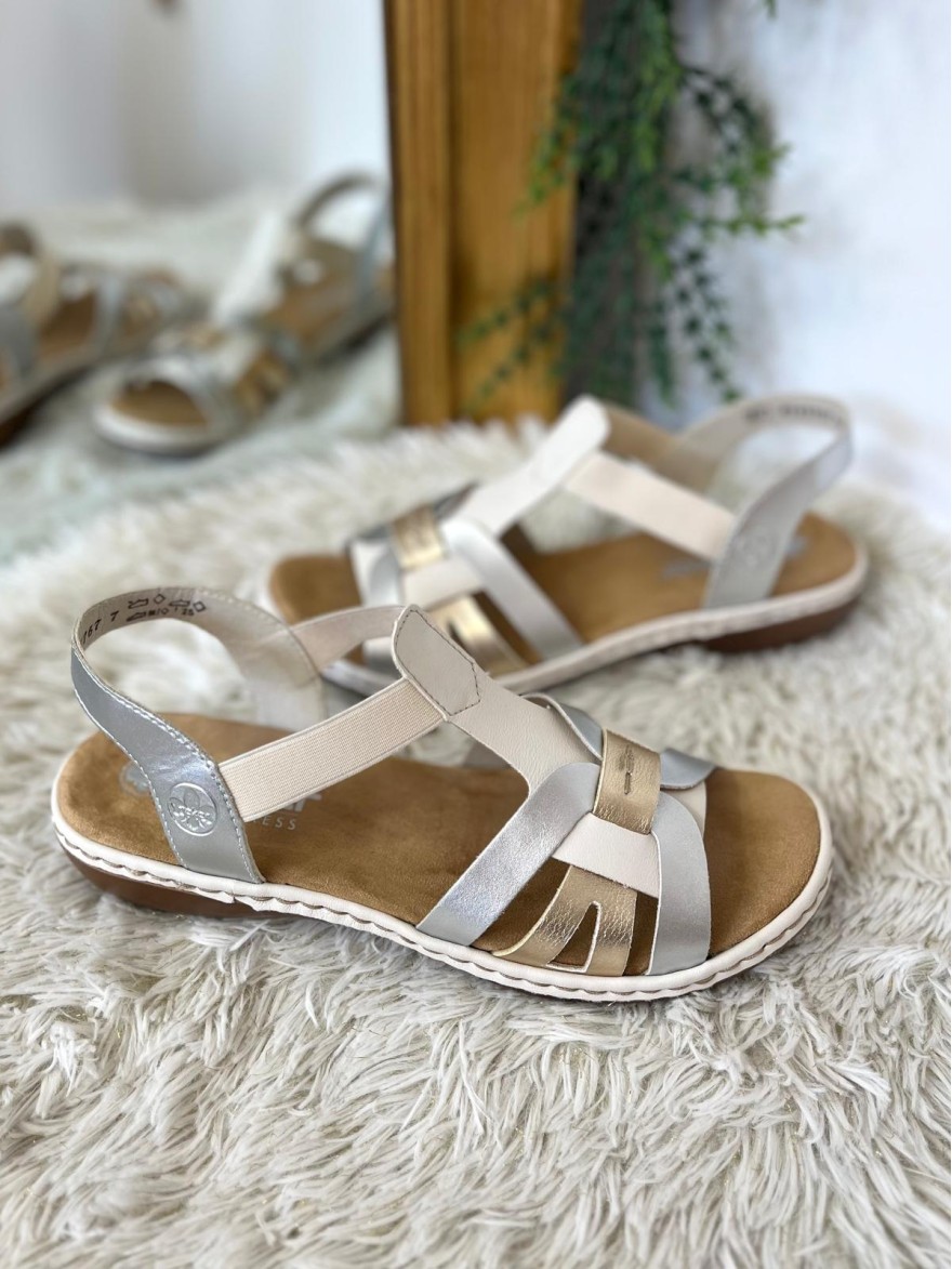 Nu-Pieds Rieker 65918-91 Confort en Cuir | Marina & Paloma