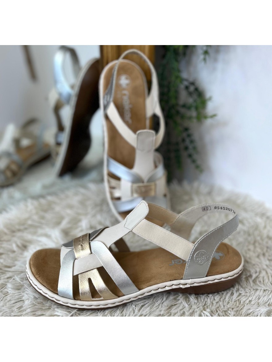 Nu-Pieds Rieker 65918-91 Confort en Cuir | Marina & Paloma