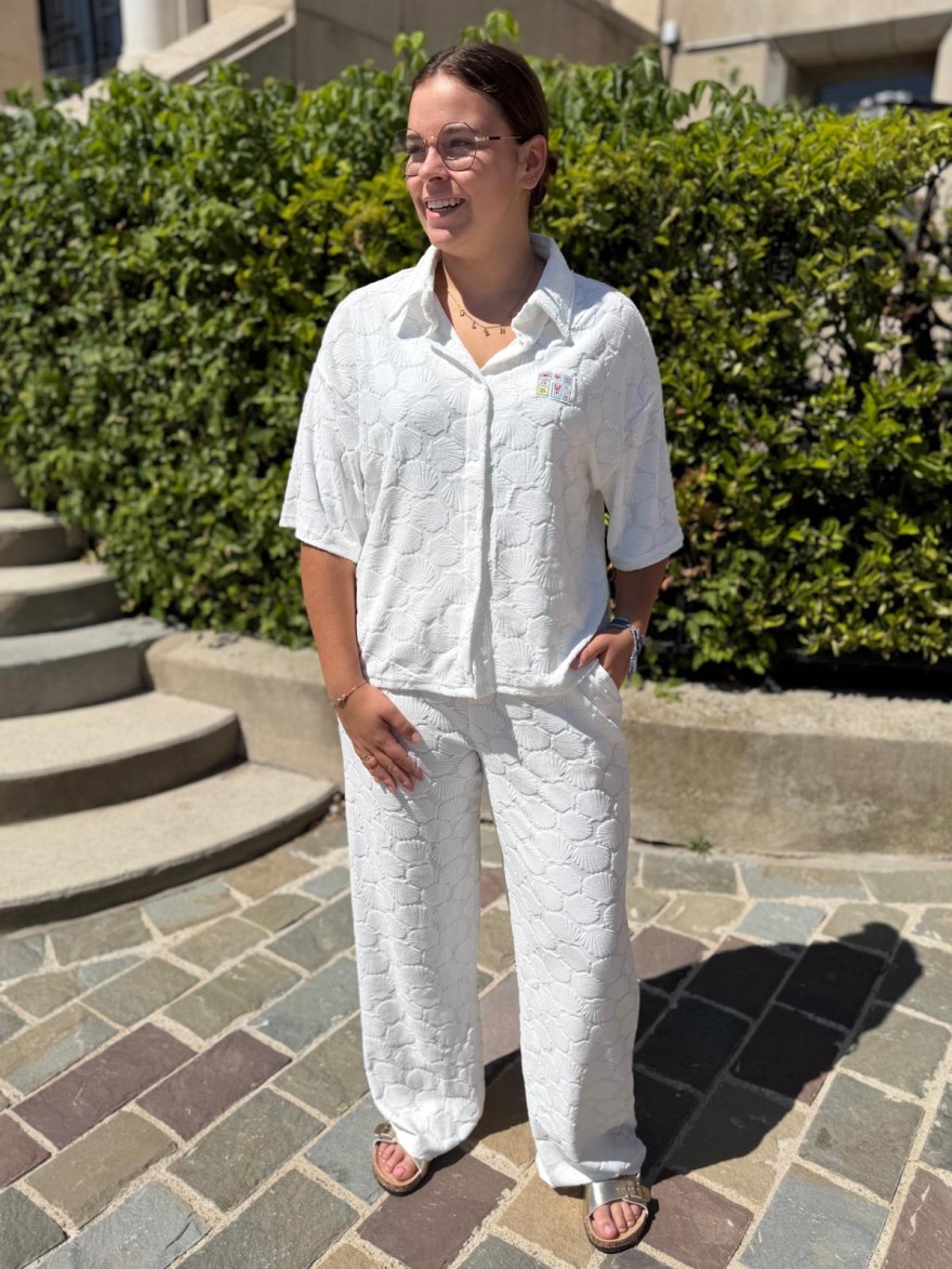 Chemise en Éponge Season Motif Coquillages en Relief | Marina & Paloma