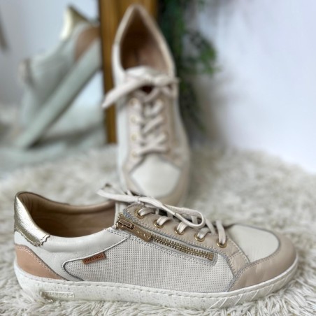 Basket Pikolinos Cantabria W4R-6622C1 cuir beige | Marina & Paloma
