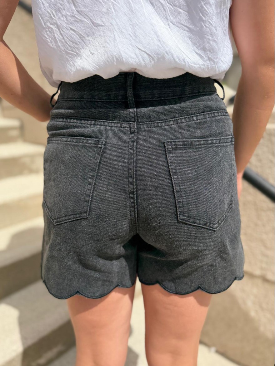 Short en Jean Noir Taille Haute Kilky | Marina & Paloma