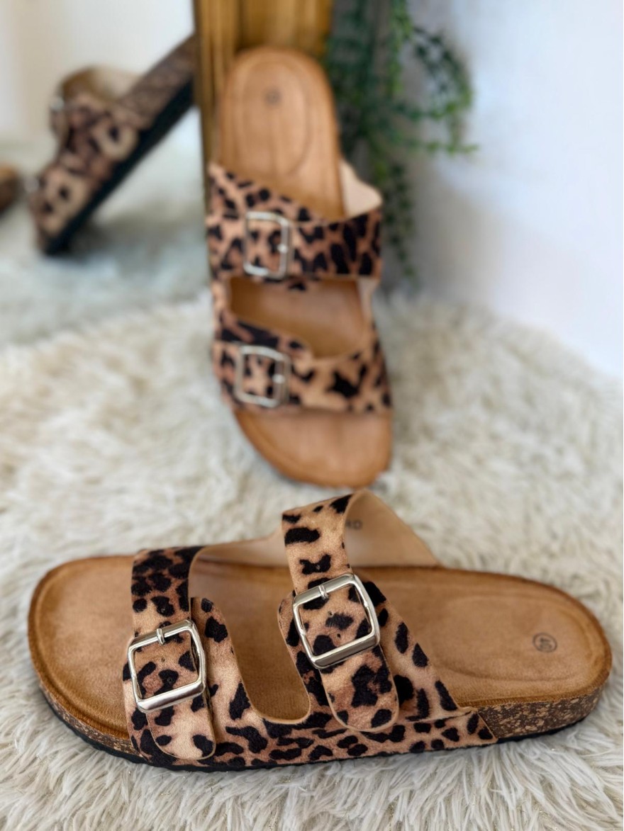 Claquettes Plates 2 Brides Réglables Ideal Shoes | Marina & Paloma