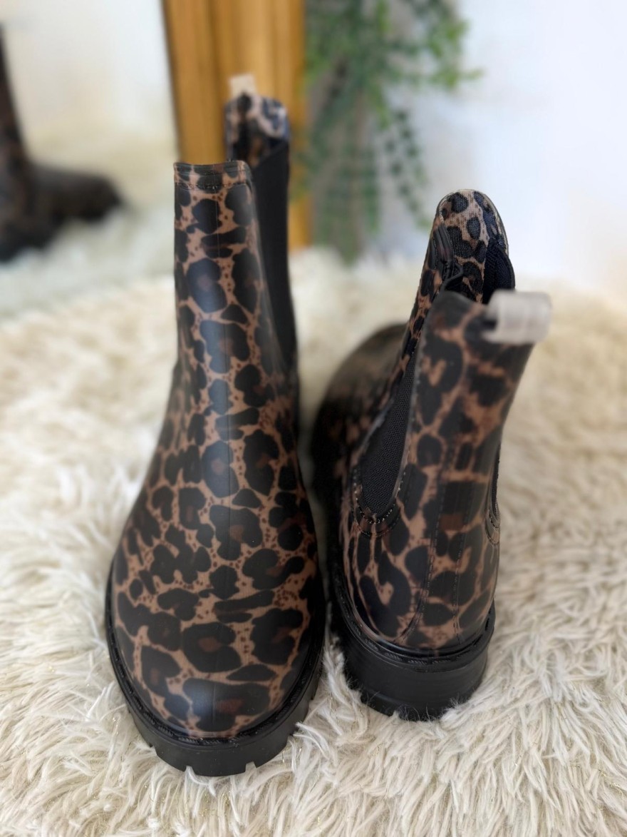 Bottine de Pluie Léopard Ideal Shoes | Marina & Paloma