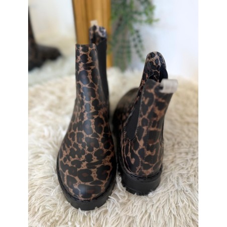 Bottine de Pluie Léopard Ideal Shoes | Marina & Paloma