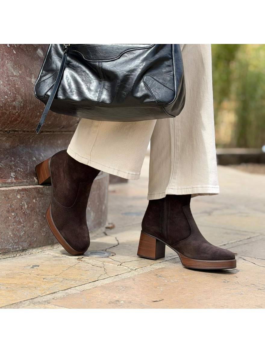 Botte Cristel Dorking D9339 Femme Cuir Lisse & Plateforme | Marina & Paloma