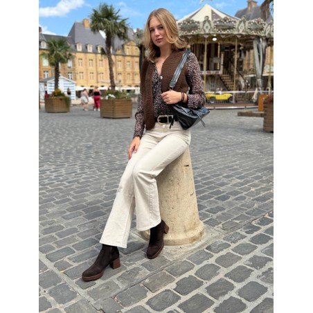 Botte Cristel Dorking D9339 Femme Cuir Lisse & Plateforme | Marina & Paloma