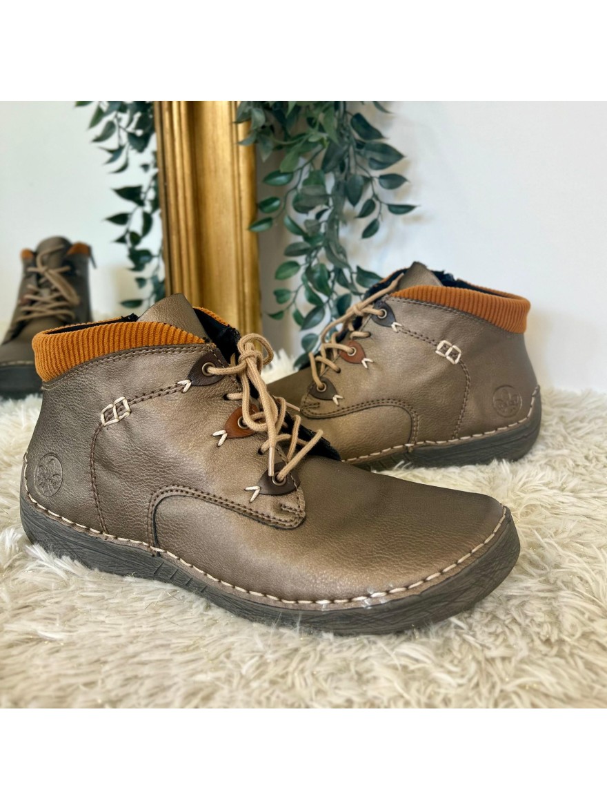 Basket Rieker 52544-90 Bronze Métallisé & Détails Camel | Marina & Paloma