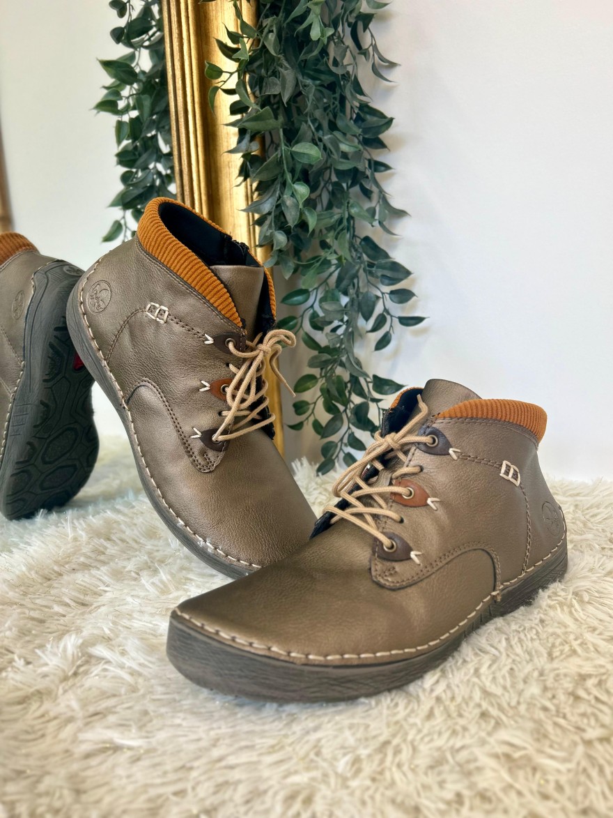 Basket Rieker 52544-90 Bronze Métallisé & Détails Camel | Marina & Paloma