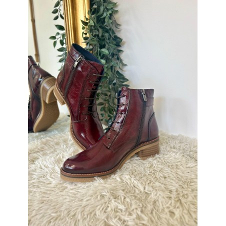 Bottine Dorking Lucero D8686 Vernis Bordeaux & Talon 5,5 cm | Marina & Paloma