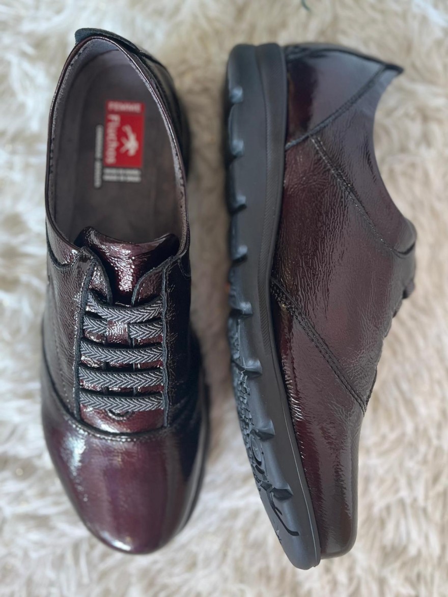 Chaussure Confort Fluchos F0354 Vernis Bordeaux & Souple | Marina & Paloma