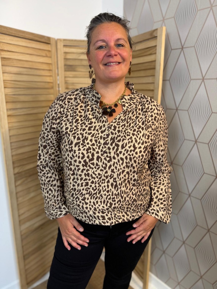 Chemise Léopard Christy Grande Taille Femme du 44 au 52 | Marina & Paloma