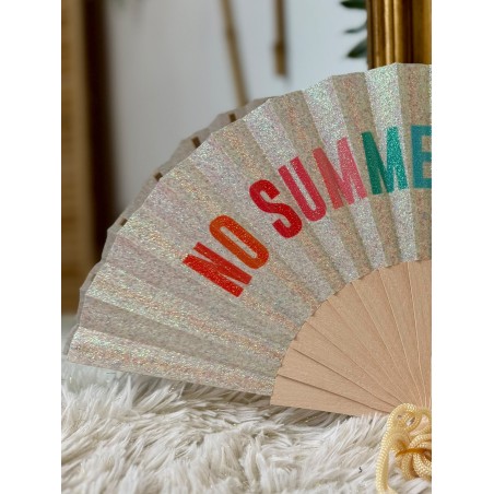 Éventail Pailleté No Summer Body avec Cordon | Marina & Paloma